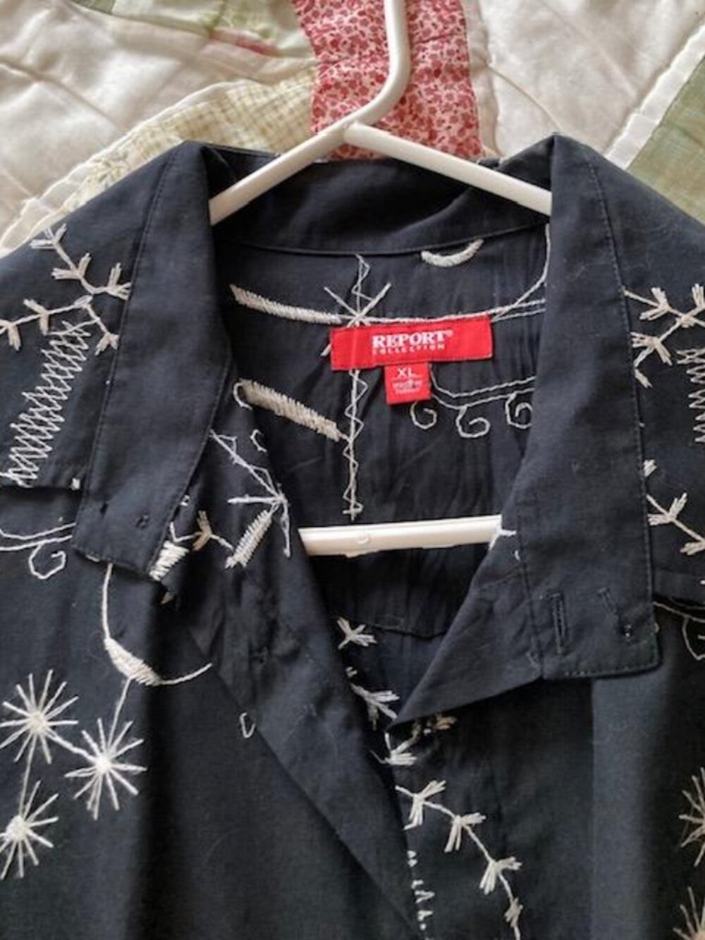 Report Collection Men's Dress Shirt, Black, Size XL.